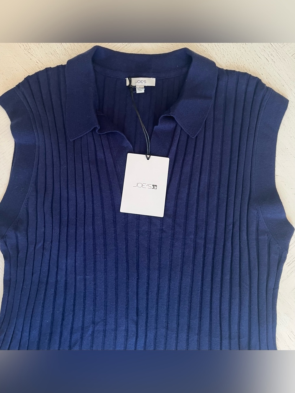 NWT Joe’s Jeans Navy Mal Popover Sweater Vest - Picture 3 of 7